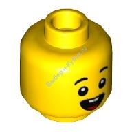 Деталь Лего Голова Минифигурки Двусторонняя Цвет Желтый