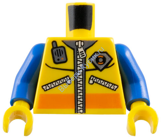 Деталь Лего Торс С Рисунком Цвет Желтый