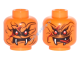Деталь Лего Голова Минифигурки Двусторонняя Цвет Оранжевый