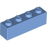Деталь Лего Кубик 1 х 4 Цвет Голубой