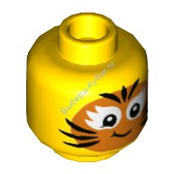 Деталь Лего Голова С Рисунком Цвет Желтый