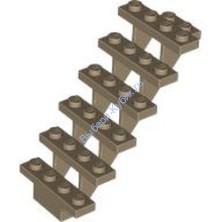 Деталь Лего Лестница 7 х 4 х 6 Прямая Открытая Цвет Темно-Песочный