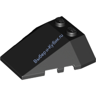 Деталь Лего Клин 4 х 4 Тройной С Обрезанными Креплениями Цвет Черный