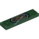 Деталь Лего Плитка 1 х 4 С Рисунком Цвет Темно-Зеленый