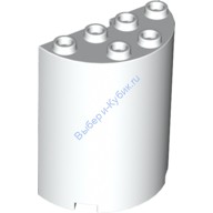 Деталь Лего Половина Цилиндра 2 х 4 х 4 Цвет Белый