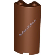 Деталь Лего Цилиндр Четверть 2 х 2 х 5 Цвет Коричневый