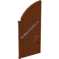 Деталь Лего Дверь 1 х 4 х 7 Изогнутый Верх Цвет Коричневый