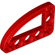 Деталь Лего Техник Бим 5 х 3 Тонкий L-Образный С Дугой В Четверть Эллипса Цвет Красный