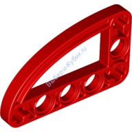 Деталь Лего Техник Бим 5 х 3 Тонкий L-Образный С Дугой В Четверть Эллипса Цвет Красный