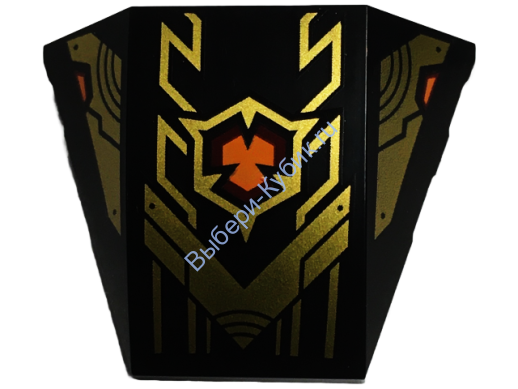 Деталь Лего Клин 4 х 3 Тройной Без Штырьков С Рисунком Цвет Черный