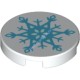 Деталь Лего Плитка Круглая 2 х 2 Снежинка Цвет Белый