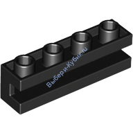Деталь Лего Кубик Модифицированный 1 х 4 С Углублением Цвет Черный