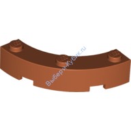 Деталь Лего Кубик Круглый Угол 4 х 4 С Тремя Шляпками Цвет Темно-Оранжевый