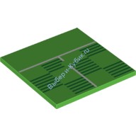 Деталь Лего Плитка 6 х 6 с Половиной Рисунка Поле Цвет Ярко-Зеленый
