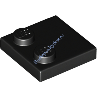 Деталь Лего Плитка Модифицированная 2 х 2 Со Штырьками По Краю Цвет Черный