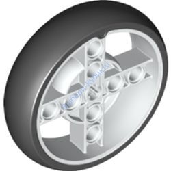 Деталь Лего Техник Колесо С Диском 56 x 14 Цвет Белый