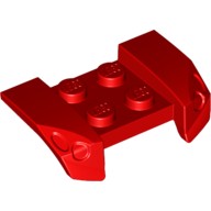 Деталь Лего Автомобильное Крыло 2 х 4 С Выдавленными Фарами Цвет Красный