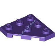 Деталь Лего Пластина Клин 3 х 3 Обрезанный Угол Цвет Темно-Фиолетовый