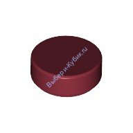 Деталь Лего Плитка Круглая 1 х 1 Цвет Темно-Красный