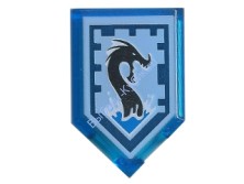 Деталь Лего Плитка Модифицированная 2 х 3 Пятиугольная С Рисунком Цвет Прозрачно-Синий