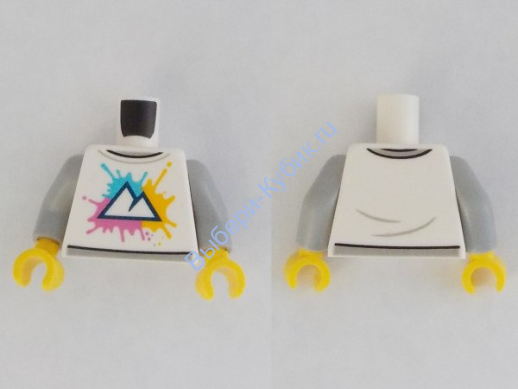 Деталь Лего Торс С Рисунком Цвет Белый