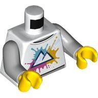 Деталь Лего Торс С Рисунком Цвет Белый