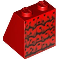 Деталь Лего Скос 65 2 х 2 х 2 С Рисунком Цвет Красный (потертости от хранения)