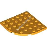Деталь Лего Пластина Круглая Угол 6 х 6 Цвет Ярко-Светло-Оранжевый