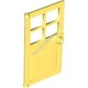 Деталь Лего Дверь 1 х 4 х 6 С Четырьмя Окнами И Штырьком - Ручкой Цвет Ярко-Светло-Желтый
