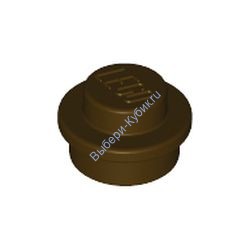 Деталь Лего Пластина Круглая 1 х 1 Цвет Темно-Коричневый