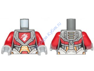 Деталь Лего Торс С Рисунком Цвет Темно-Серый