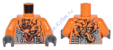 Деталь Лего Торс С Рисунком Цвет Оранжевый
