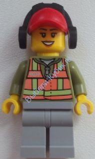 Минифигурка Лего Сити - Женщина Рабочий