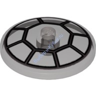 Деталь Лего Тарелка (Радар) 4 х 4 Перевернутая С Закрытым Штырьком С Рисунком Цвет Прозрачно-Коричневый