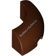 Деталь Лего Кубик Круглый Угол 3 x 3 x 1 Без Штырьков Цвет Коричневый