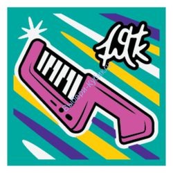 Деталь Лего Плитка 2 х 2 С Рисунком Цвет Темно-Бирюзовый