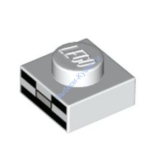 Деталь Лего Пластина 1 х 1 С Декором Цвет Белый