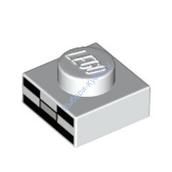 Деталь Лего Пластина 1 х 1 С Декором Цвет Белый