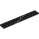 Деталь Лего Пластина 2 х 14 Цвет Черный