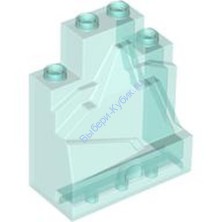Деталь Лего Камень / Кристалл Панель 2 x 4 x 4 Цвет Прозрачно-Голубой