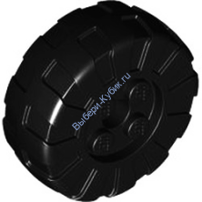 Деталь Лего Колесо Диаметром 36 мм С 4 Шипами Из Твердого Пластика Цвет Черный