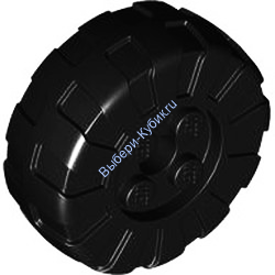 Деталь Лего Колесо Диаметром 36 мм С 4 Шипами Из Твердого Пластика Цвет Черный