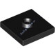 Деталь Лего Пластина 2 х 2 С Желобком И Одной Шляпкой В Центре Цвет Черный
