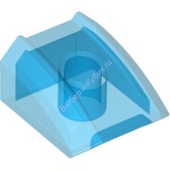 Деталь Лего Скос Закругленный 2 х 2 Без Штырьков Цвет Прозрачно-Синий