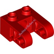 Деталь Лего Техник Кубик 1 х 2 С Отверстием И Двумя Рукавами Цвет Красный