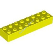 Деталь Лего Кубик 2 х 8 Цвет Неоново-Желтый
