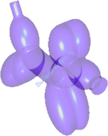 Деталь Лего Надувной Пудель Цвет Прозрачно-Фиолетовый