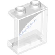 Деталь Лего Панель 1 х 2 х 2 С Боковыми Усилителями - Полые Штырьки С Рисунком С Правой Стороны Цвет Прозрачный