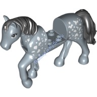 Деталь Лего Лошадь С Вырезом 2 x 2 И Подвижной Шеей С Рисунком Цвет Песочно-Голубой