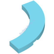 Деталь Лего Плитка Круглый Угол 4 х 4 Макарони Широкая Цвет Умеренно-Лазурный